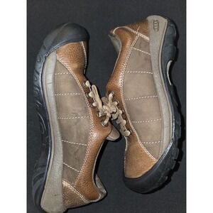 Keen Presidio Leather Hiking‎ Walking Shoes Women's 8.5W Brown Lace Up